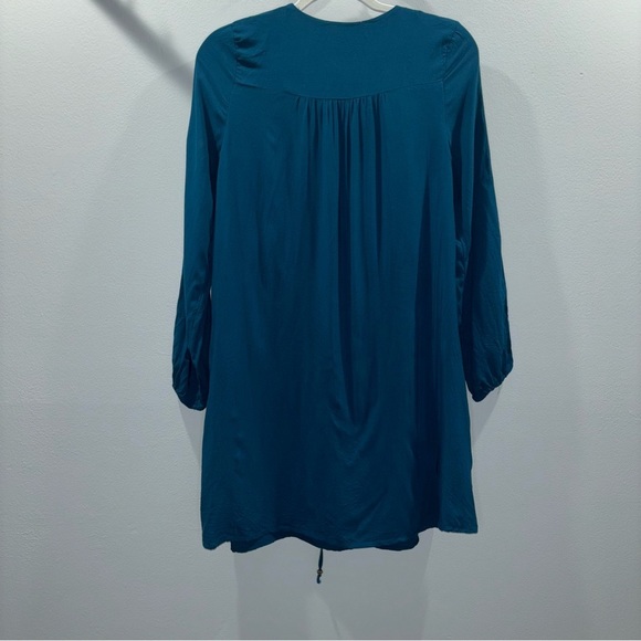 Altar’d State Teal Peacock Blue Lace-Up Dress | Size S | Summer Boho Chic Dress - Picture 7 of 11